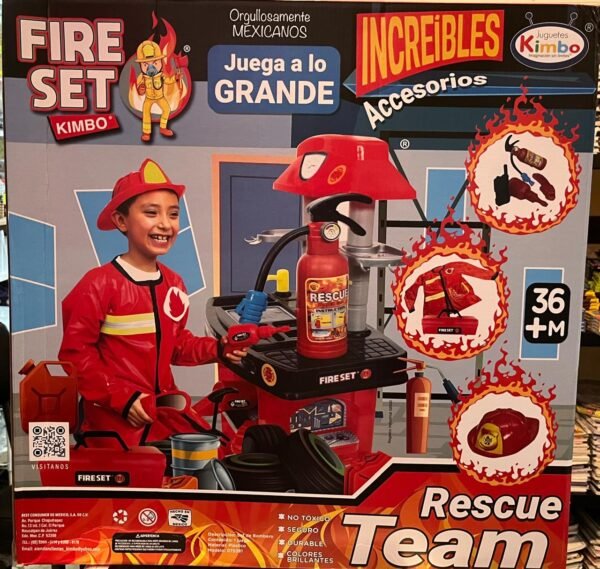 Juego de Bomberos Fire set Rescue team.