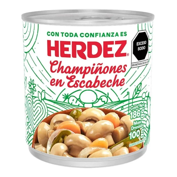 Lata de Champiñones en escabeche Herdez 186g