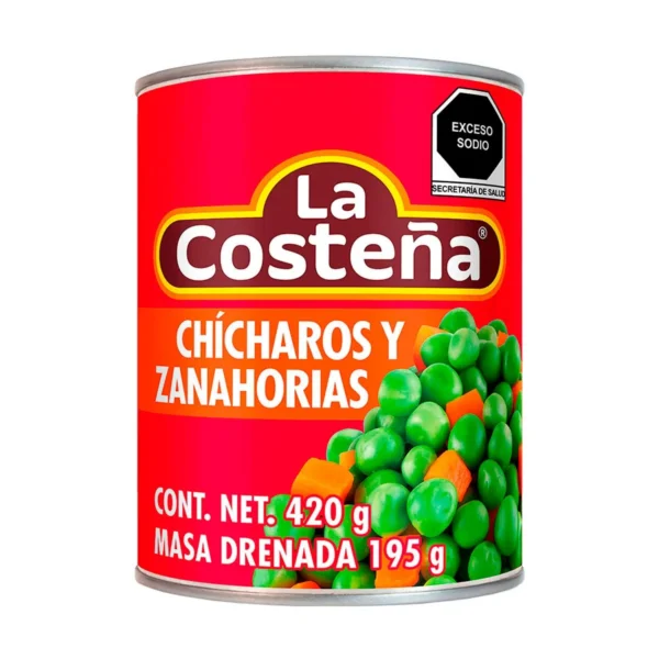 Lata de Chicharos y Zanahorias La Costeña 420g
