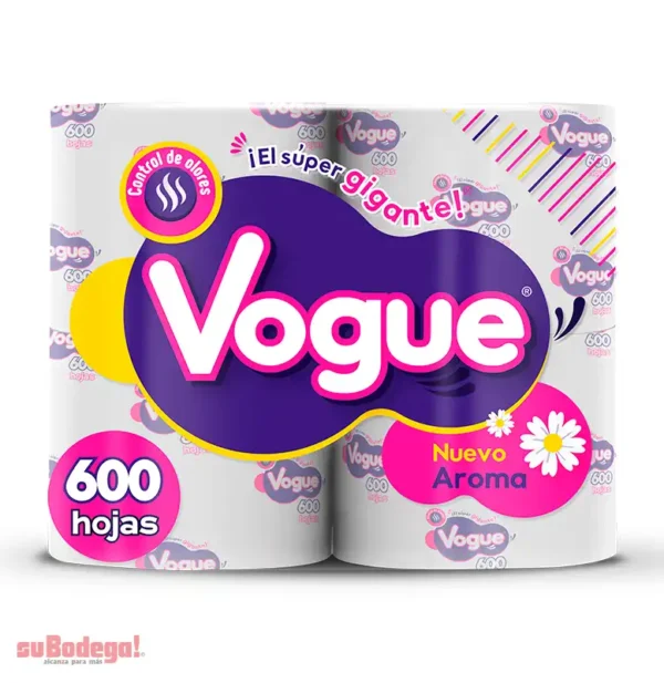 Papel higiénico Vogue 600 hojas 4 rollos
