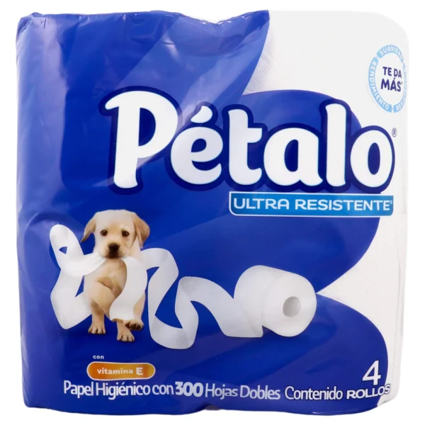 Papel higiénico Petalo Ultra resistente 300 hojas 4 rollos