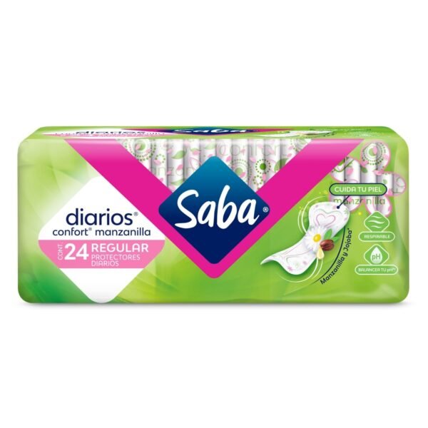 Toallas femeninas Saba confort manzanilla 24pz