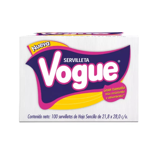 Paquete de servilletas Vogue 100 servilletas