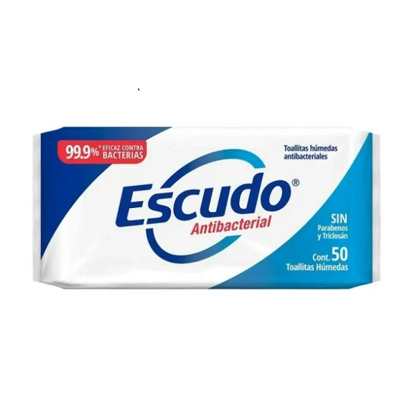 Toallitas húmedas Escudo antibacterial 50pz