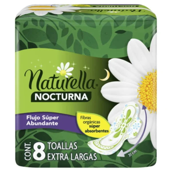 Toallas femeninas Naturella nocturna 8pz