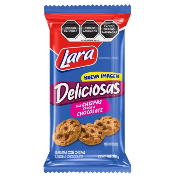 deliciosas con chispas de chocolate 230gr