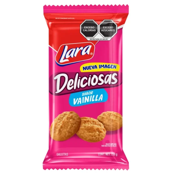 deliciosas sabor vainilla lara 230 gr