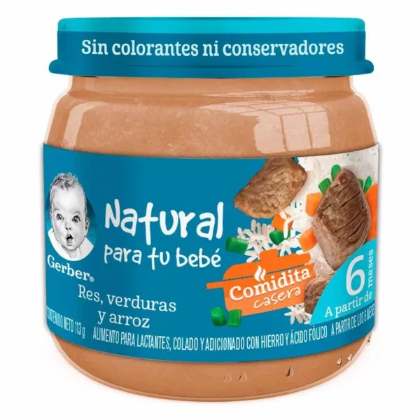 Gerber Res, Verduras y Arroz 100g