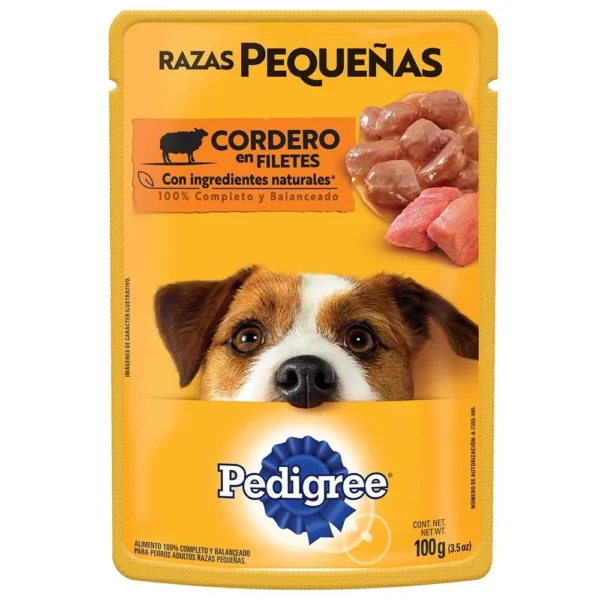 Sobre Pedigree Cordero Razas pequeñas 100g