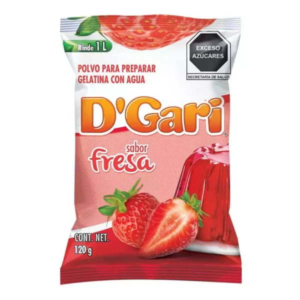 gelatina d`gari fresa